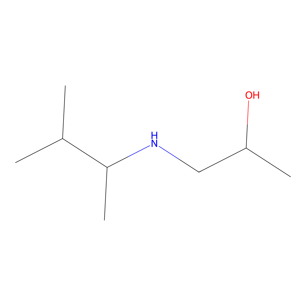 1-[(3-Methylbutan-2-yl)amino]propan-2-ol molecular structure, CAS 1155066-50-4
