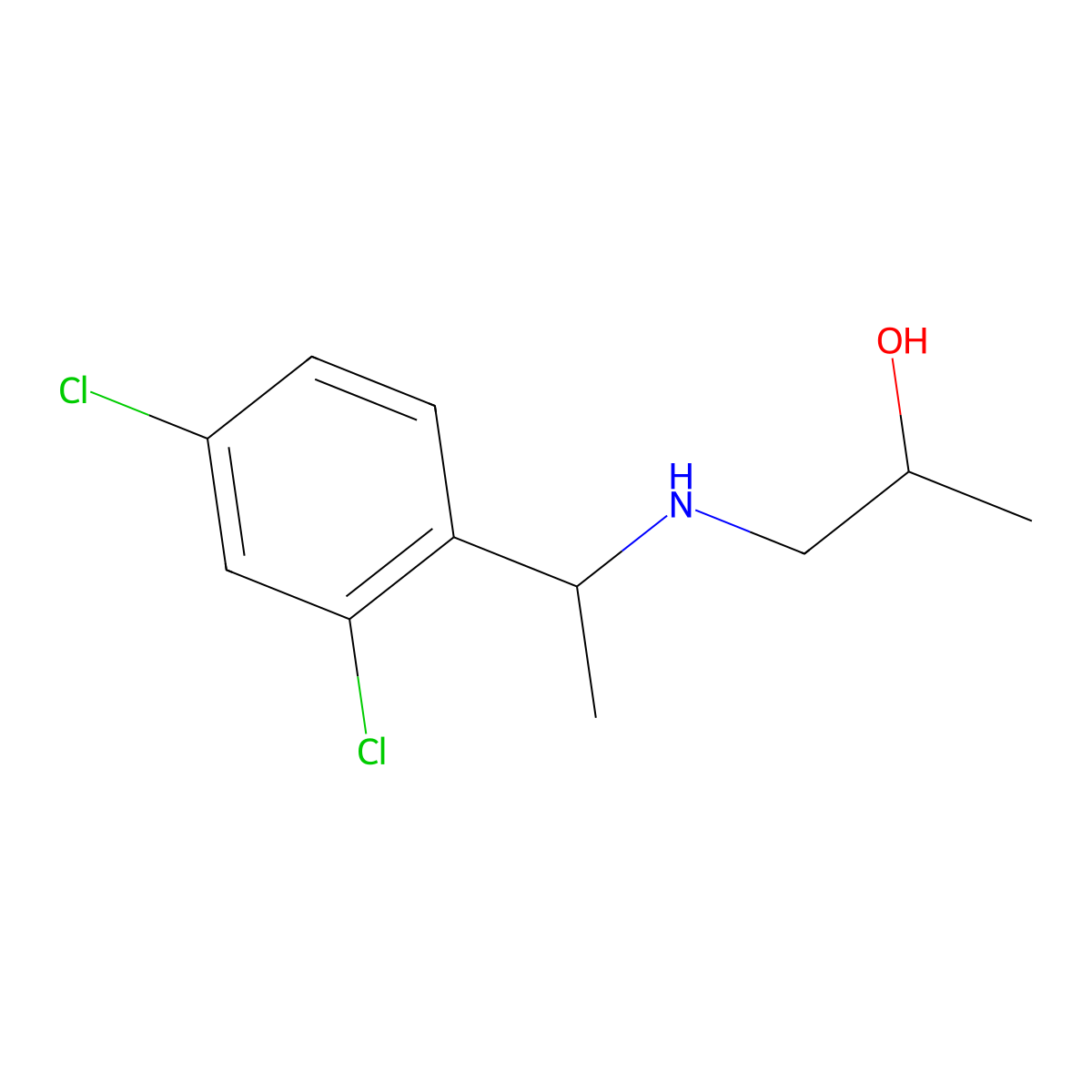 1-{[1-(2,4-Dichlorophenyl)ethyl]amino}propan-2-ol molecular structure, CAS 1155066-57-1