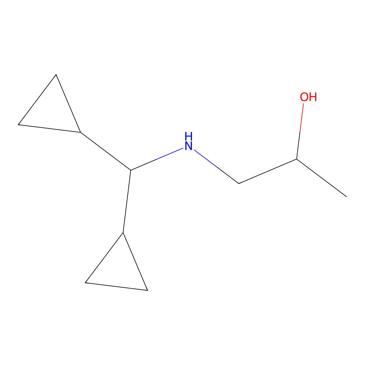 1-[(Dicyclopropylmethyl)amino]propan-2-ol molecular structure, CAS 1155066-60-6