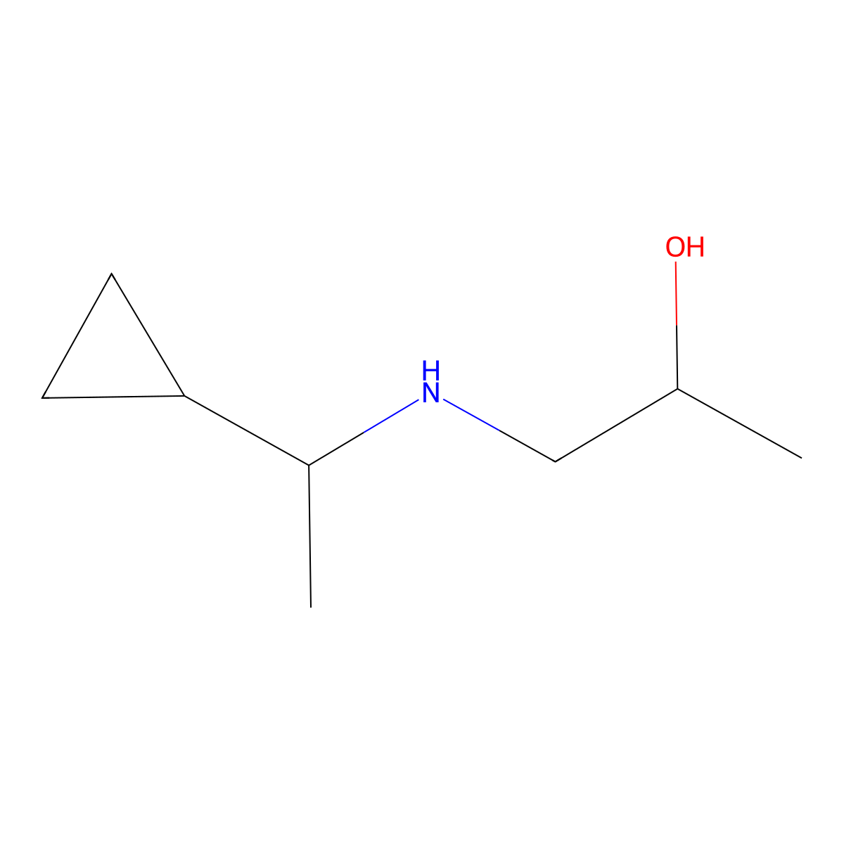 1-[(1-Cyclopropylethyl)amino]propan-2-ol molecular structure, CAS 1155066-72-0