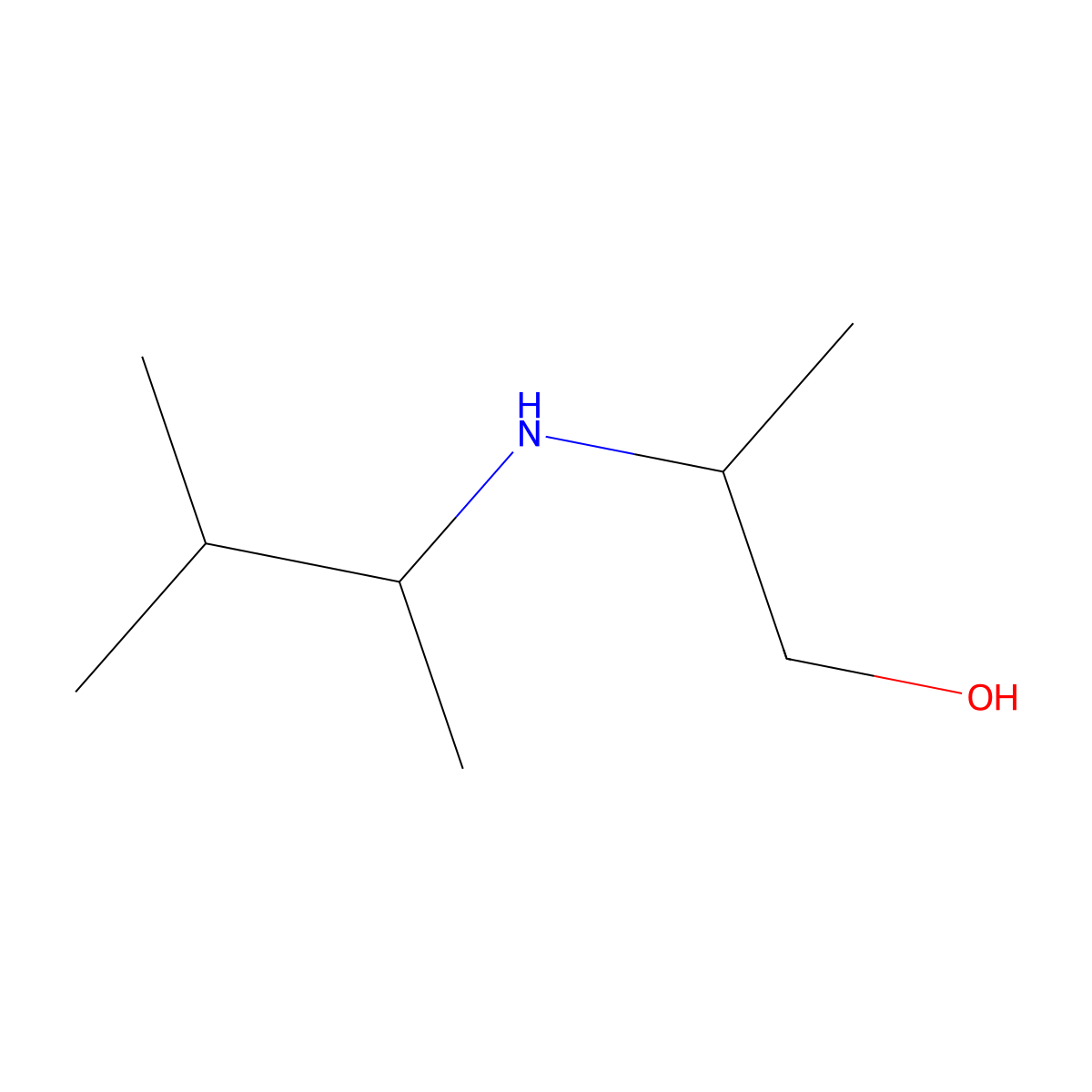 2-[(3-Methylbutan-2-yl)amino]propan-1-ol molecular structure, CAS 1155067-16-5