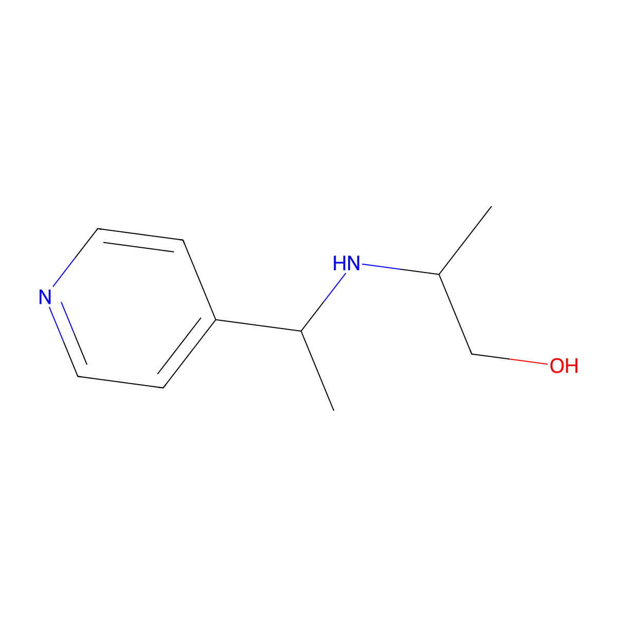 2-{[1-(Pyridin-4-yl)ethyl]amino}propan-1-ol molecular structure, CAS 1155067-44-9
