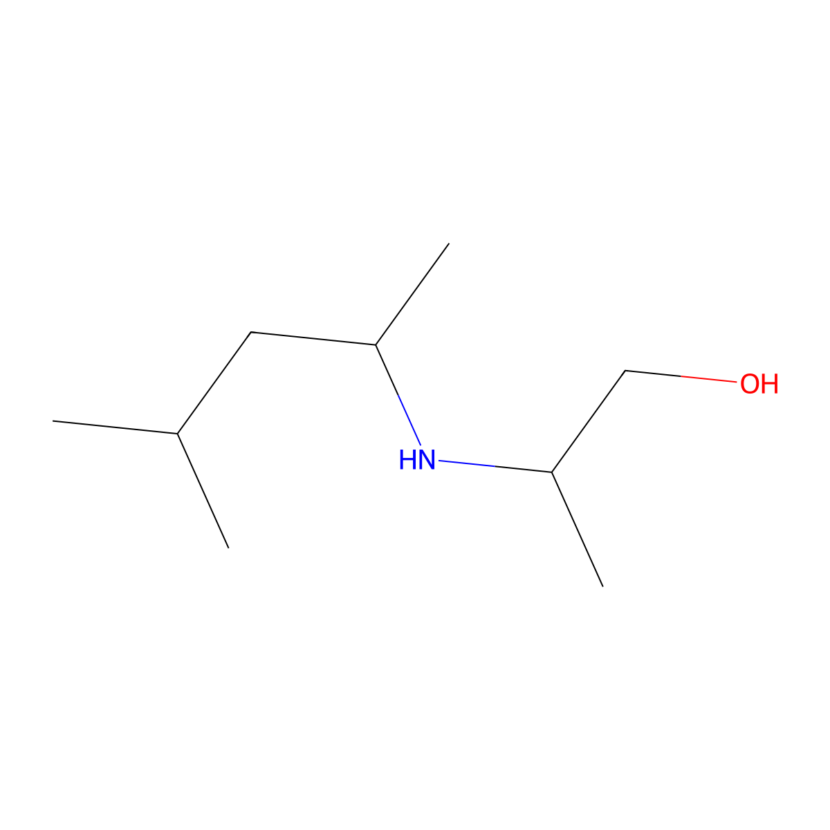 2-[(4-Methylpentan-2-yl)amino]propan-1-ol molecular structure, CAS 1155067-56-3