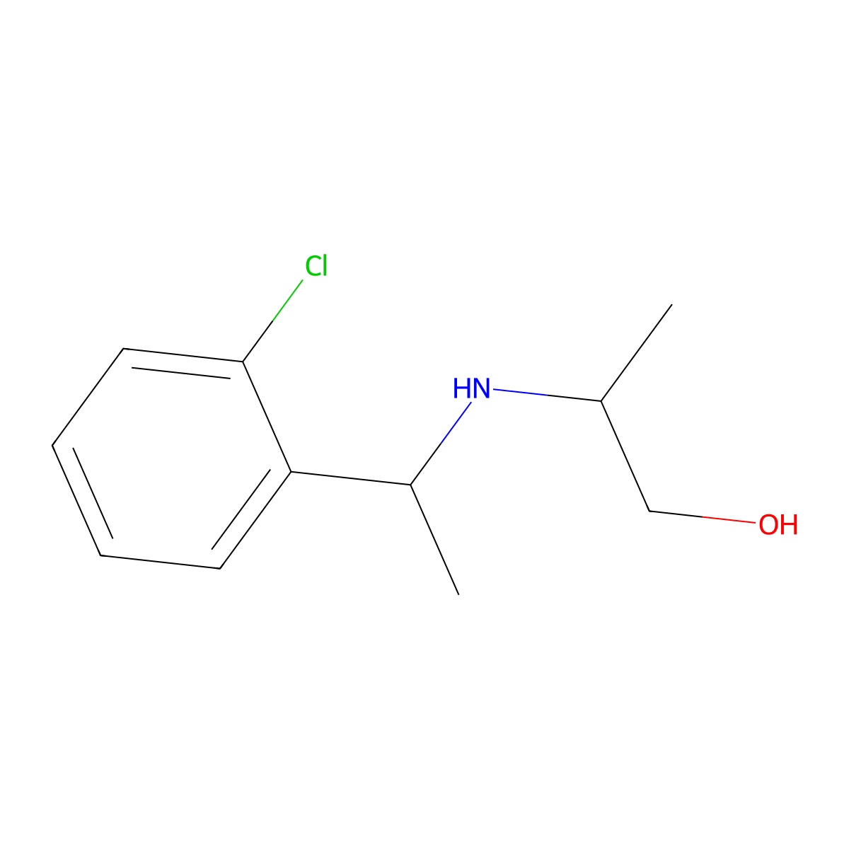 2-{[1-(2-Chlorophenyl)ethyl]amino}propan-1-ol molecular structure, CAS 1155067-67-6