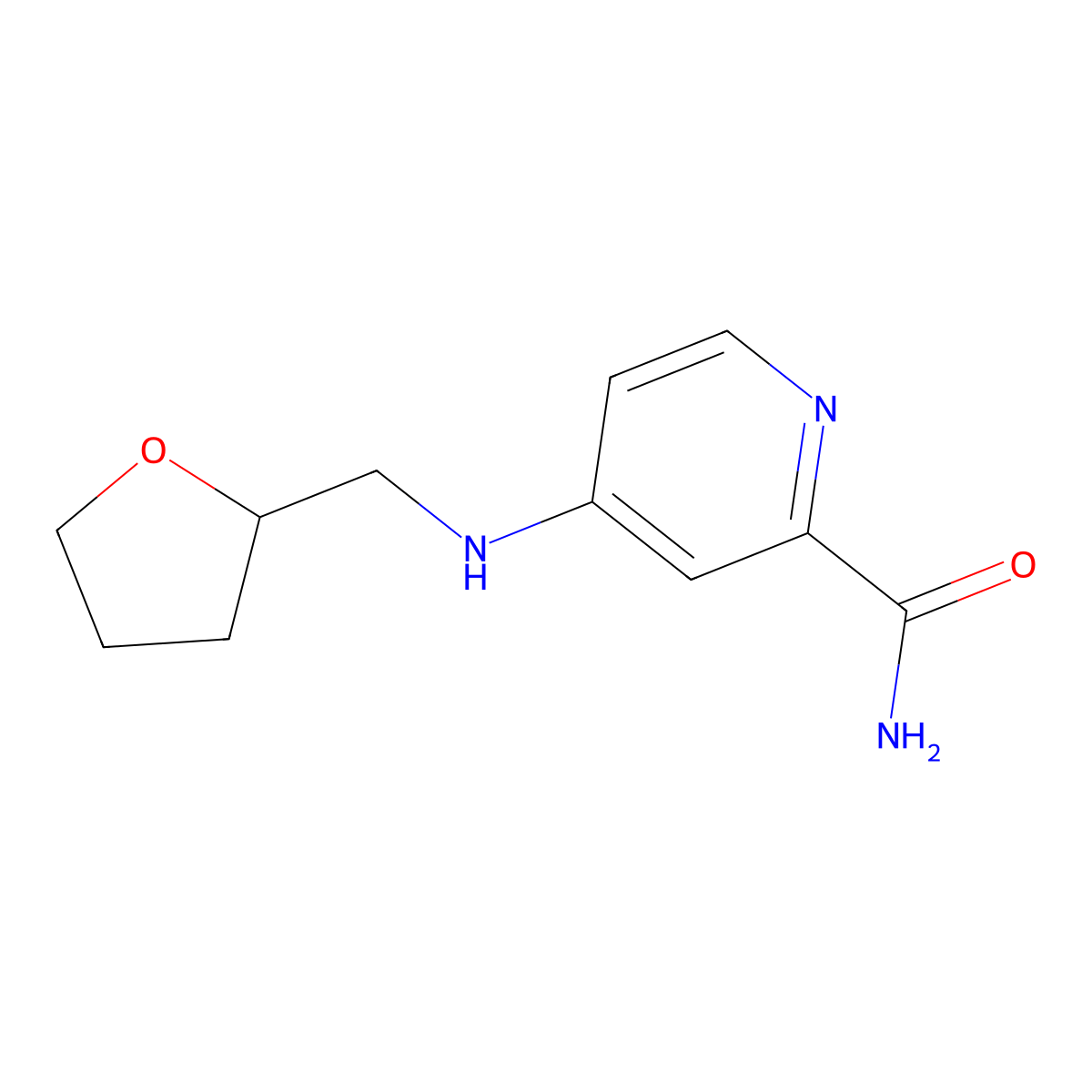 4-[(Oxolan-2-ylmethyl)imino]-1,4-dihydropyridine-2-carboxamide molecular structure, CAS 1155069-95-6