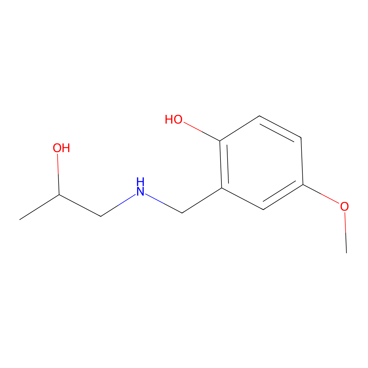 2-{[(2-Hydroxypropyl)amino]methyl}-4-methoxyphenol molecular structure, CAS 1155074-31-9