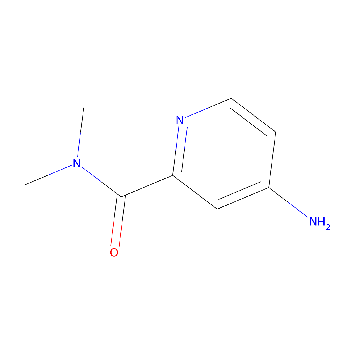 4-amino-N,N-dimethylpyridine-2-carboxamide molecular structure, CAS 1155076-26-8