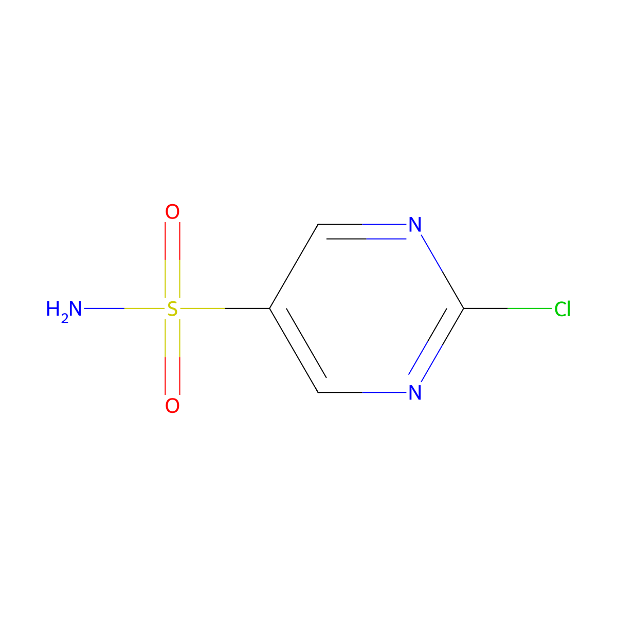 2-Chloropyrimidine-5-sulfonamide molecular structure, CAS 1155080-09-3