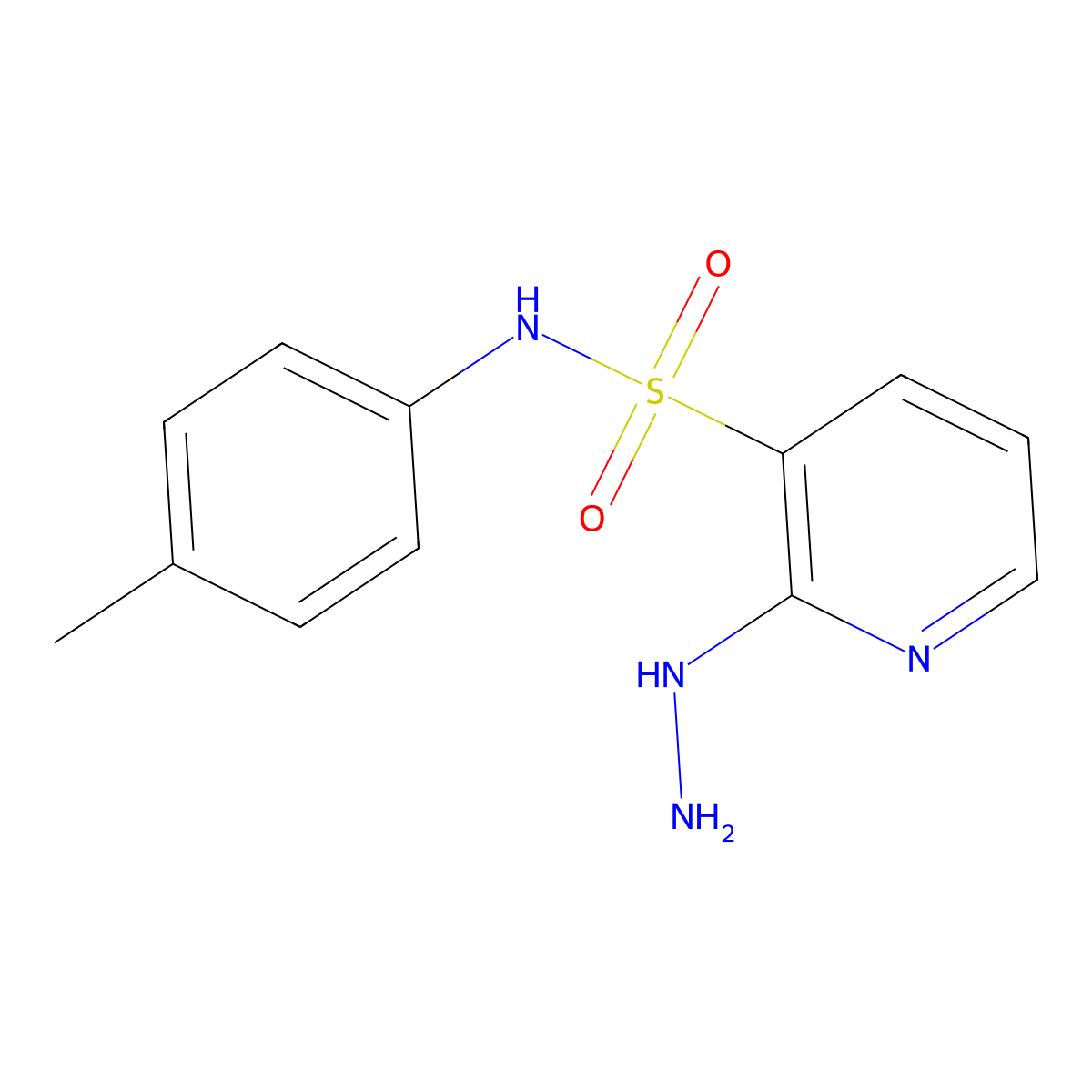 2-hydrazino-N-(4-methylphenyl)pyridine-3-sulfonamide molecular structure, CAS 1155081-33-6