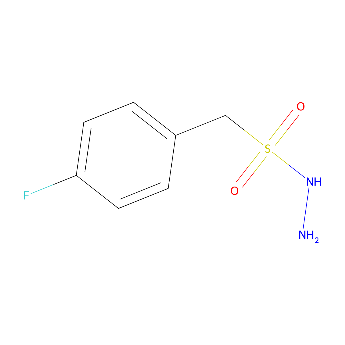 (4-Fluorophenyl)methanesulfonohydrazide molecular structure, CAS 1155081-72-3
