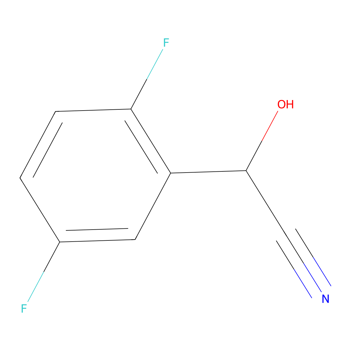 2-(2,5-Difluorophenyl)-2-hydroxyacetonitrile molecular structure, CAS 1155082-23-7