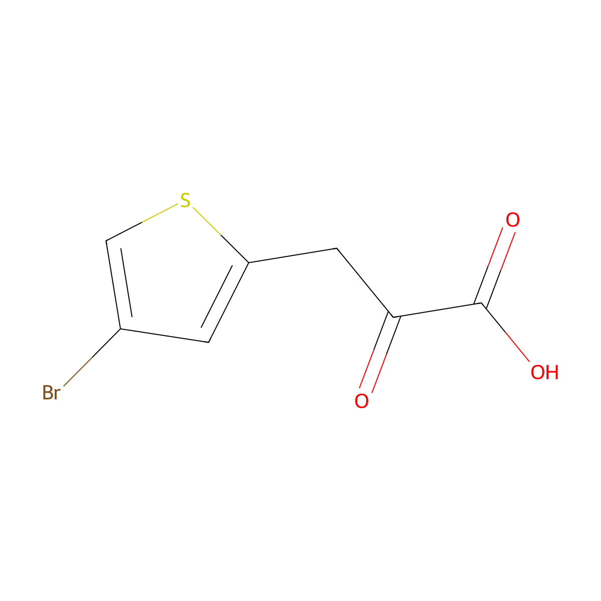 3-(4-Bromothiophen-2-yl)-2-oxopropanoic acid molecular structure, CAS 1155083-00-3
