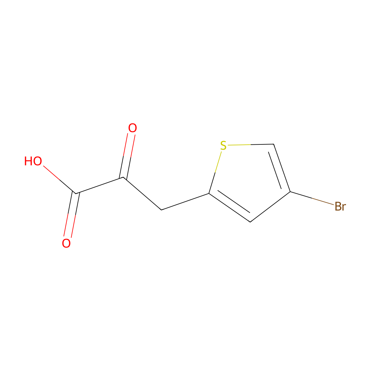 3-(4-Bromothiophen-2-yl)-2-oxopropanoic acid molecular structure, CAS 1155083-00-3
