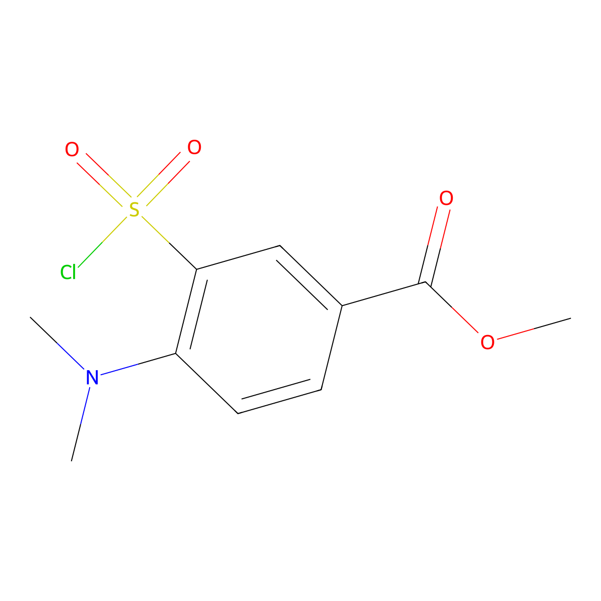 Methyl 3-(chlorosulfonyl)-4-(dimethylamino)benzoate molecular structure, CAS 1155083-98-9