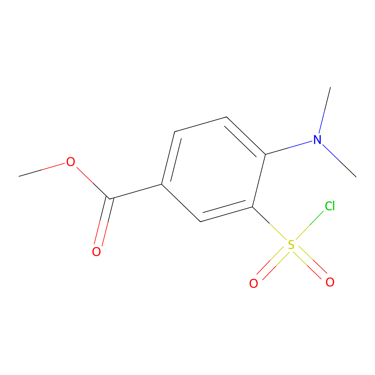 Methyl 3-(chlorosulfonyl)-4-(dimethylamino)benzoate molecular structure, CAS 1155083-98-9