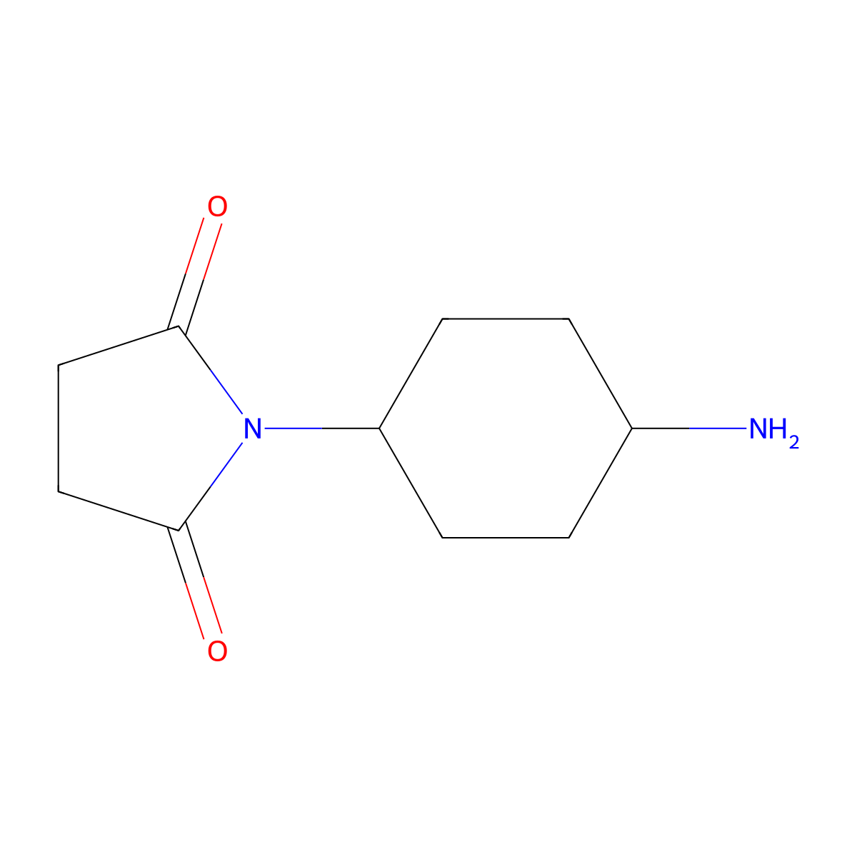1-(4-Aminocyclohexyl)pyrrolidine-2,5-dione molecular structure, CAS 1155101-56-6