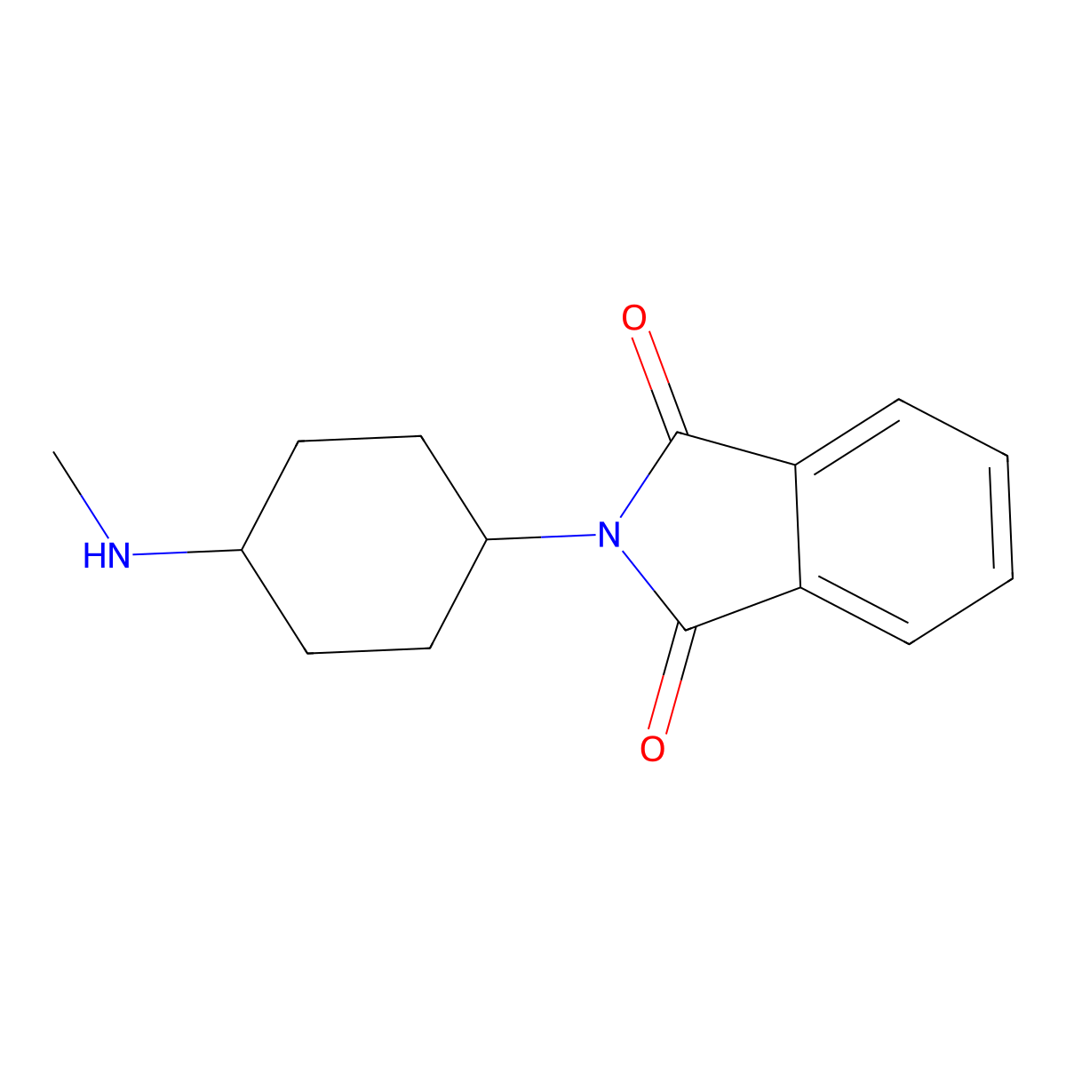 2-[4-(Methylamino)cyclohexyl]-2,3-dihydro-1H-isoindole-1,3-dione molecular structure, CAS 1155101-81-7