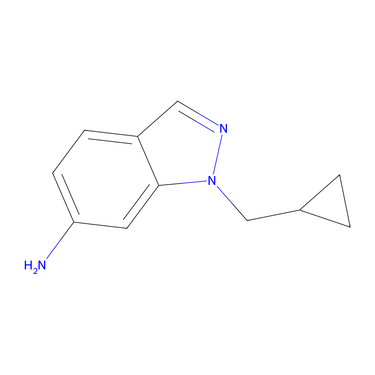 1-(Cyclopropylmethyl)-1h-indazol-6-amine molecular structure, CAS 1155102-65-0