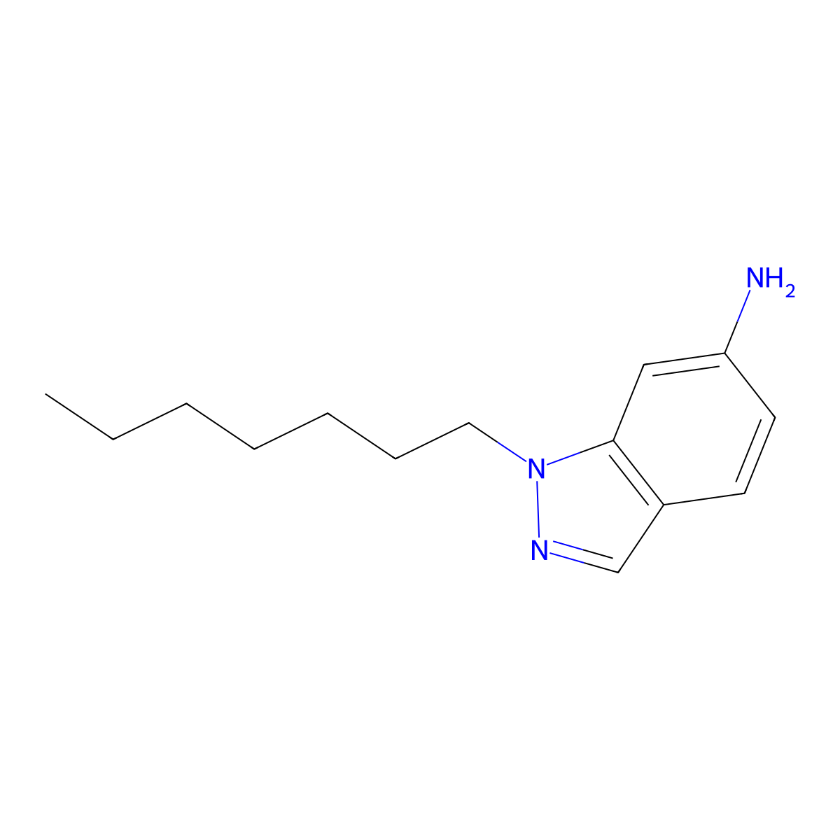 1-heptyl-1H-indazol-6-amine molecular structure, CAS 1155102-93-4