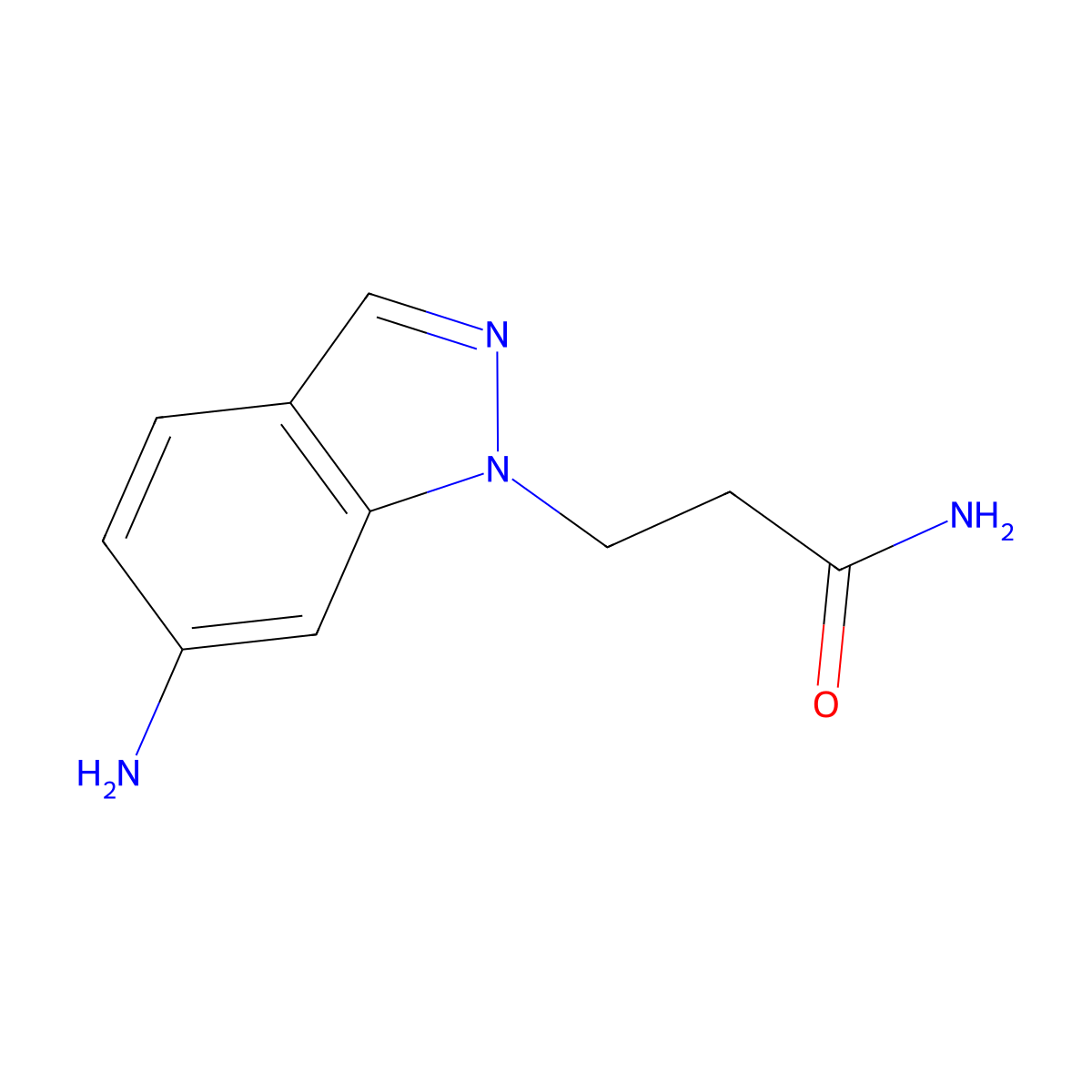 3-(6-Amino-1h-indazol-1-yl)propanamide molecular structure, CAS 1155103-73-3
