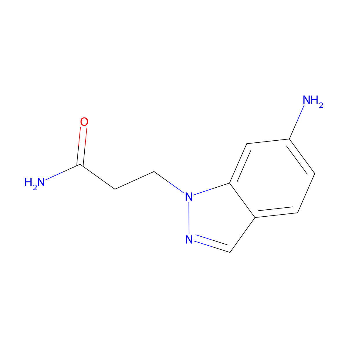 3-(6-Amino-1h-indazol-1-yl)propanamide molecular structure, CAS 1155103-73-3