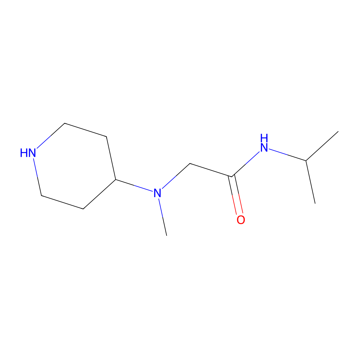 2-[Methyl(piperidin-4-yl)amino]-N-(propan-2-yl)acetamide molecular structure, CAS 1155107-93-9