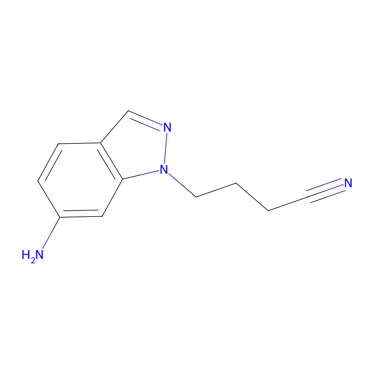 4-(6-Amino-1h-indazol-1-yl)butanenitrile molecular structure, CAS 1155108-89-6