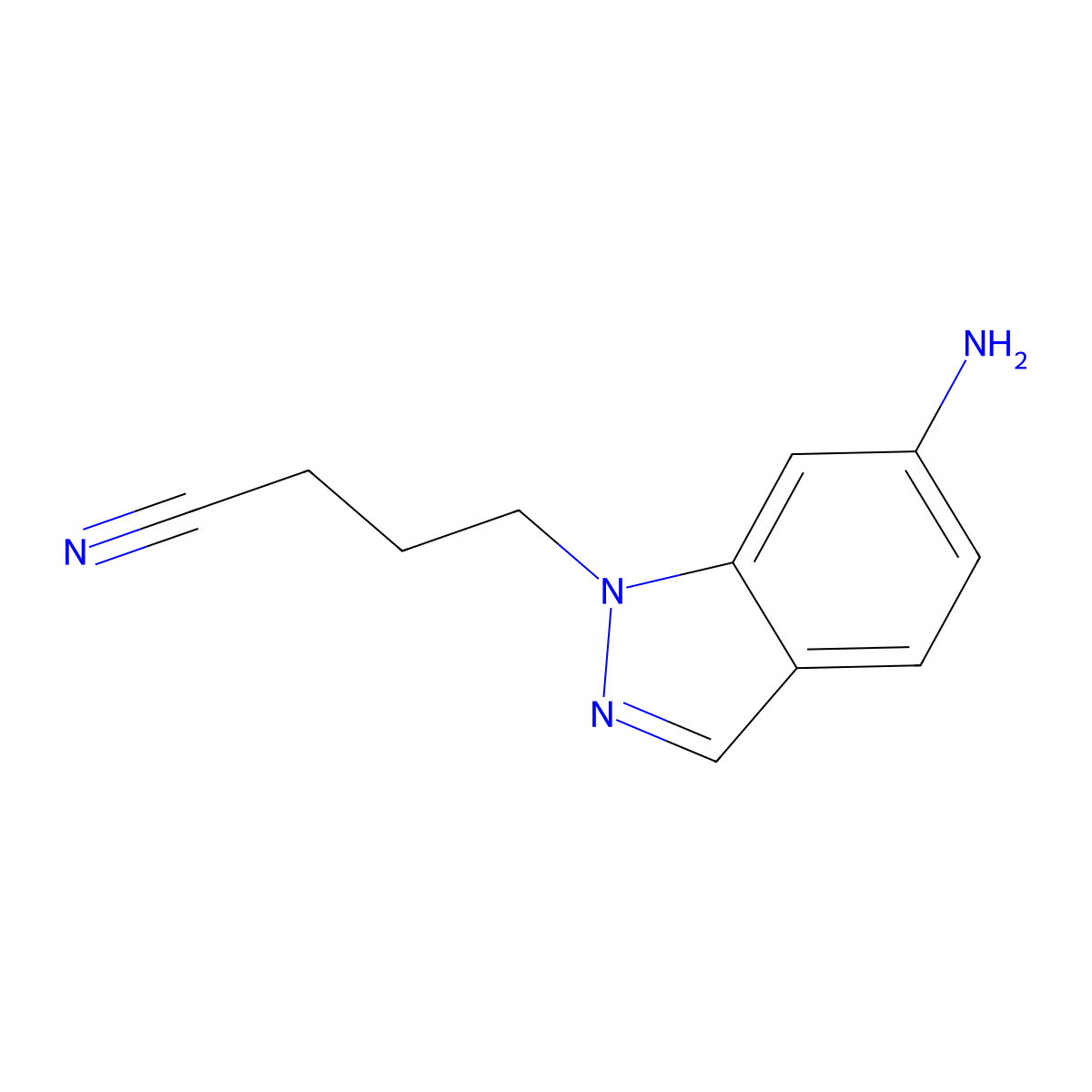4-(6-Amino-1h-indazol-1-yl)butanenitrile molecular structure, CAS 1155108-89-6