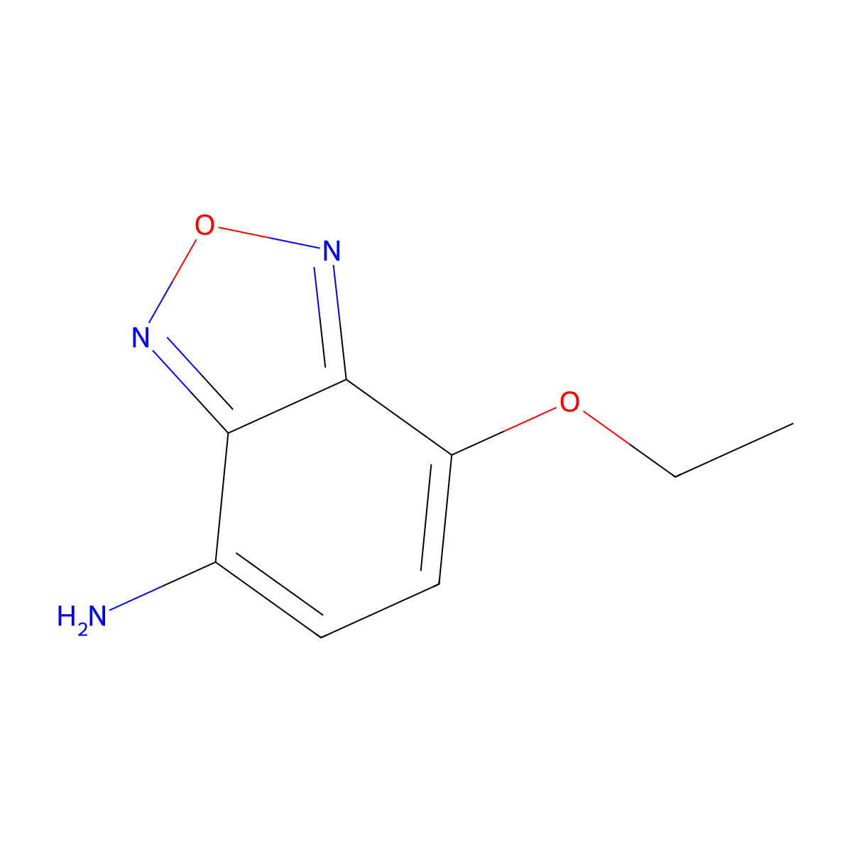 7-Ethoxy-2,1,3-benzoxadiazol-4-amine molecular structure, CAS 1155114-00-3
