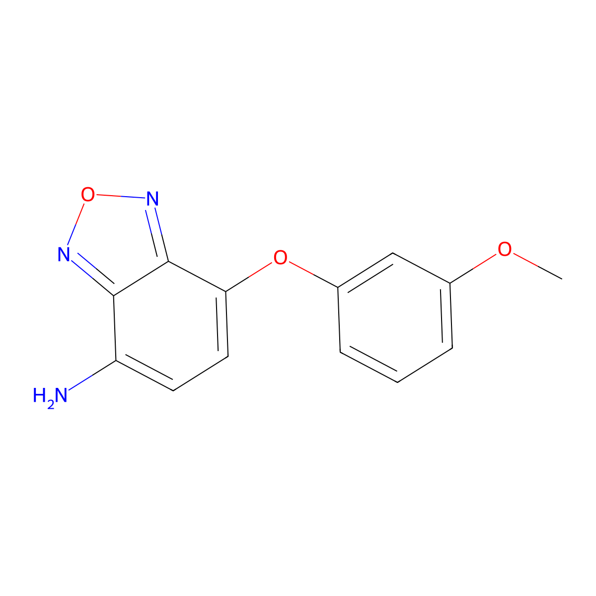 7-(3-Methoxyphenoxy)-2,1,3-benzoxadiazol-4-amine molecular structure, CAS 1155114-62-7