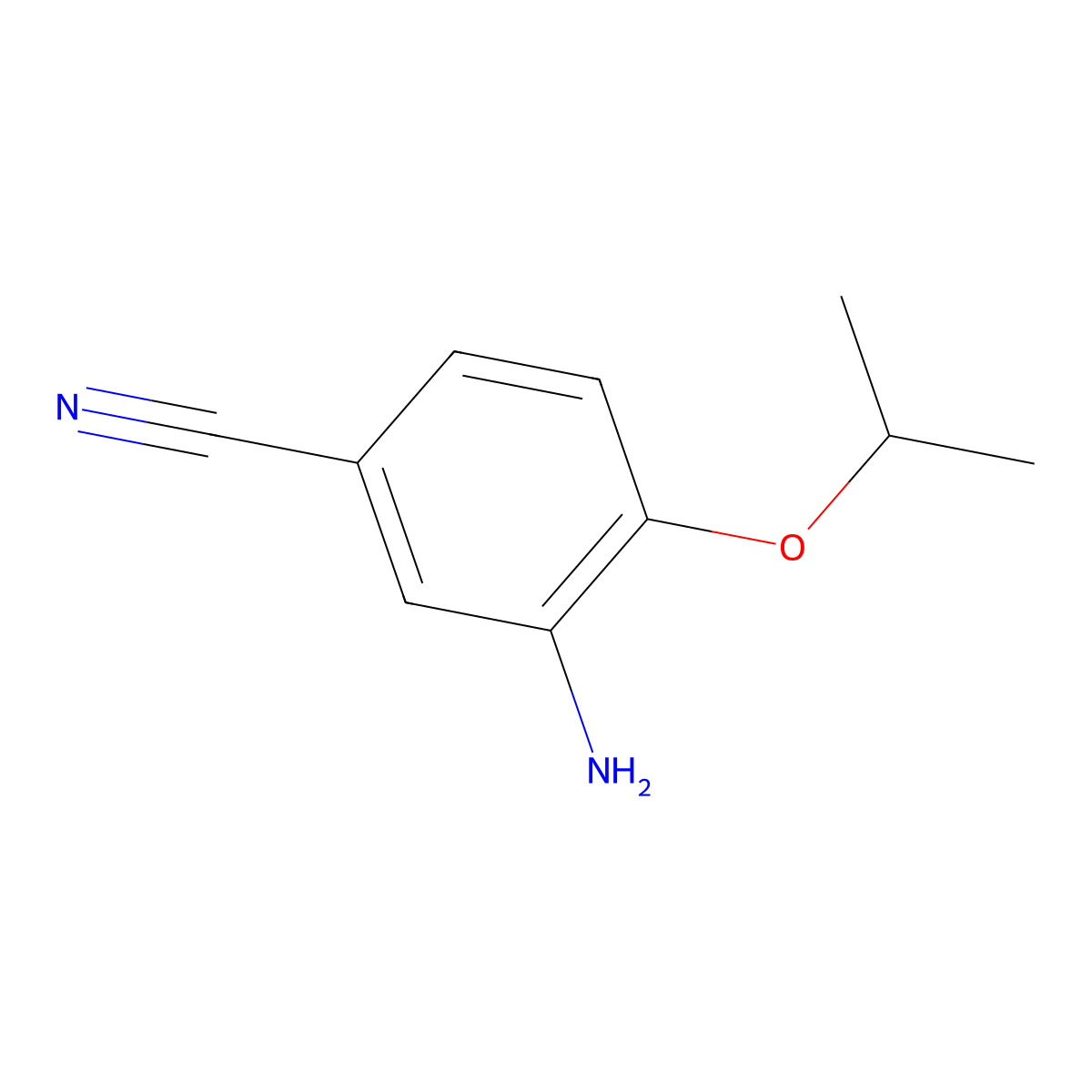 3-Amino-4-(propan-2-yloxy)benzonitrile molecular structure, CAS 1155116-42-9
