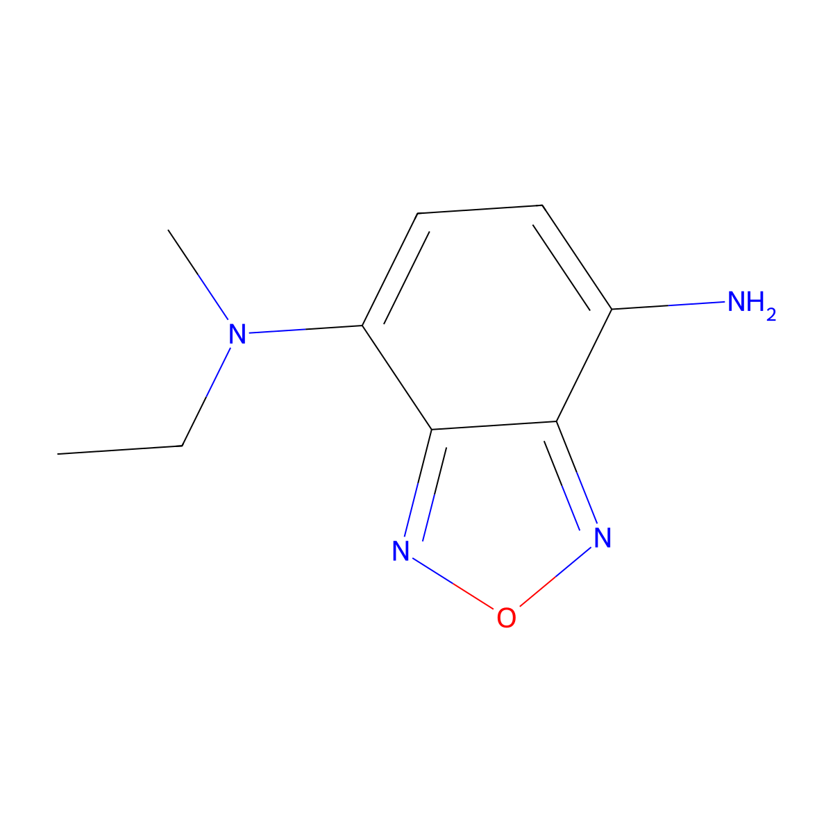 N4-ethyl-N4-methyl-2,1,3-benzoxadiazole-4,7-diamine molecular structure, CAS 1155121-92-8