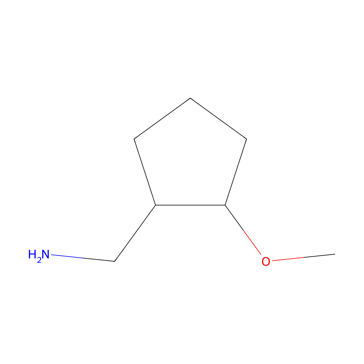 (2-Methoxycyclopentyl)methanamine molecular structure, CAS 1155125-64-6