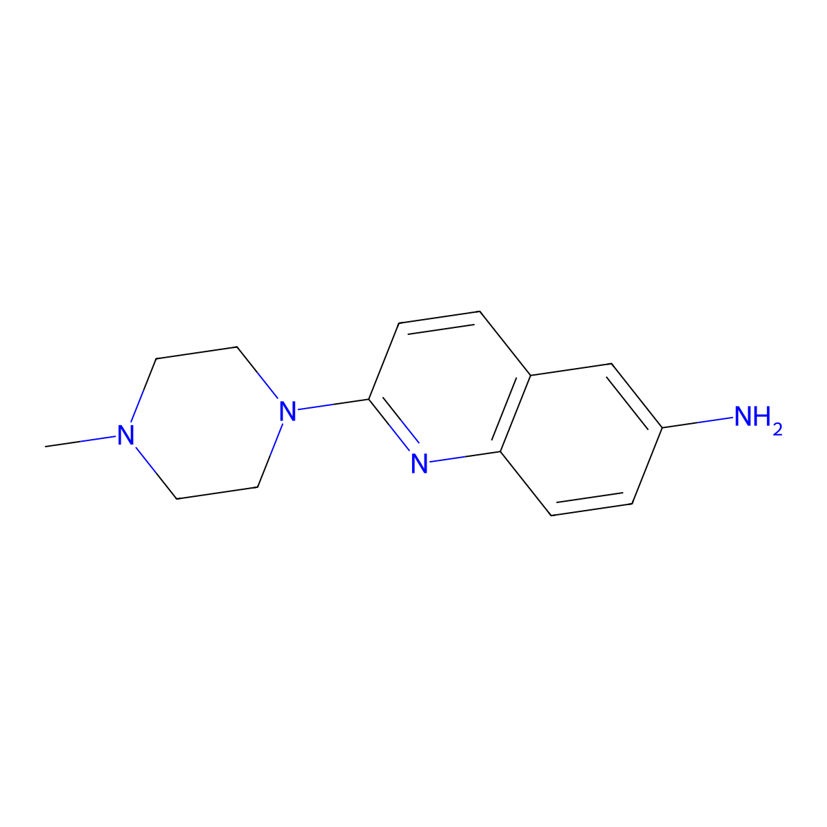 2-(4-Methylpiperazin-1-yl)quinolin-6-amine molecular structure, CAS 1155126-78-5