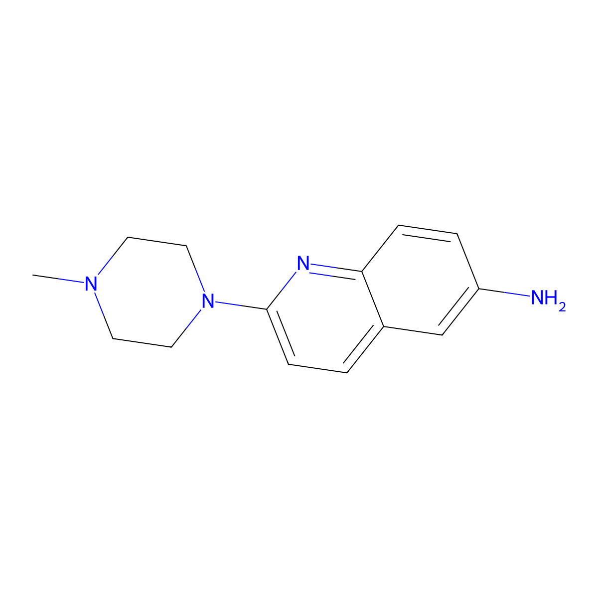 2-(4-Methylpiperazin-1-yl)quinolin-6-amine molecular structure, CAS 1155126-78-5