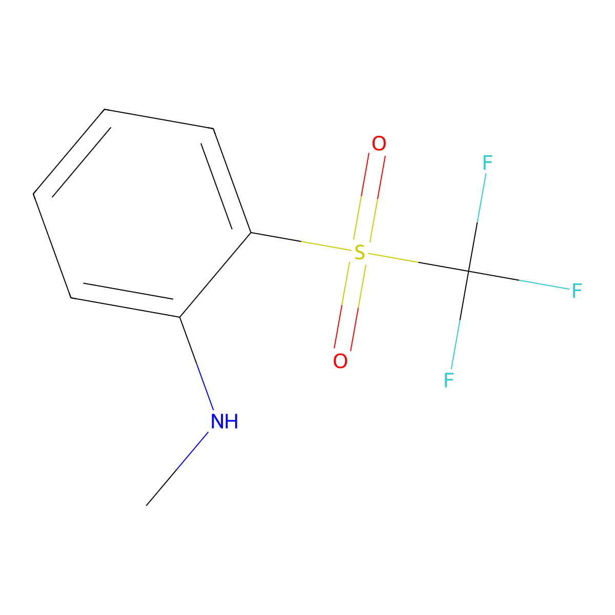 N-methyl-2-trifluoromethanesulfonylaniline molecular structure, CAS 1155128-90-7