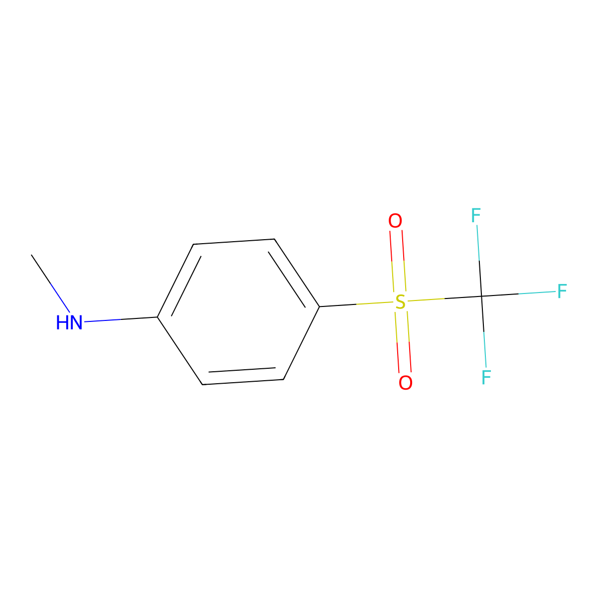N-methyl-4-trifluoromethanesulfonylaniline molecular structure, CAS 1155128-92-9
