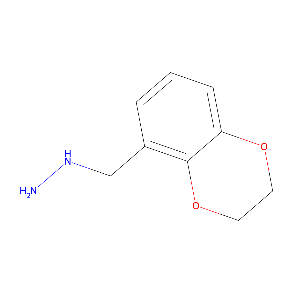 [(2,3-Dihydro-1,4-benzodioxin-5-yl)methyl]hydrazine molecular structure, CAS 1155137-45-3