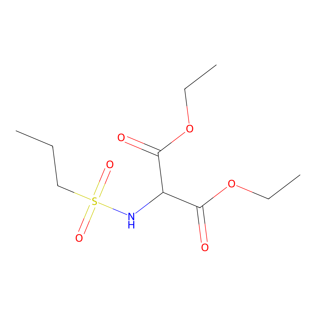 1,3-Diethyl 2-(propane-1-sulfonamido)propanedioate molecular structure, CAS 1155138-86-5
