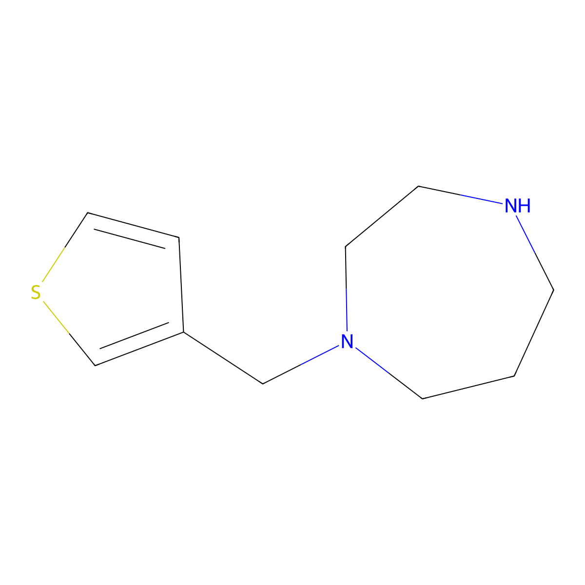 1-(Thiophen-3-ylmethyl)-1,4-diazepane molecular structure, CAS 1155138-87-6