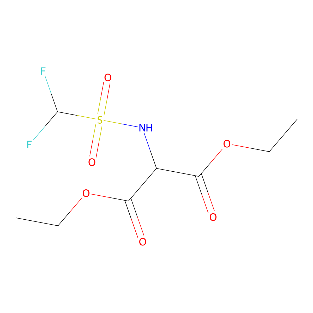 1,3-Diethyl 2-difluoromethanesulfonamidopropanedioate molecular structure, CAS 1155139-10-8