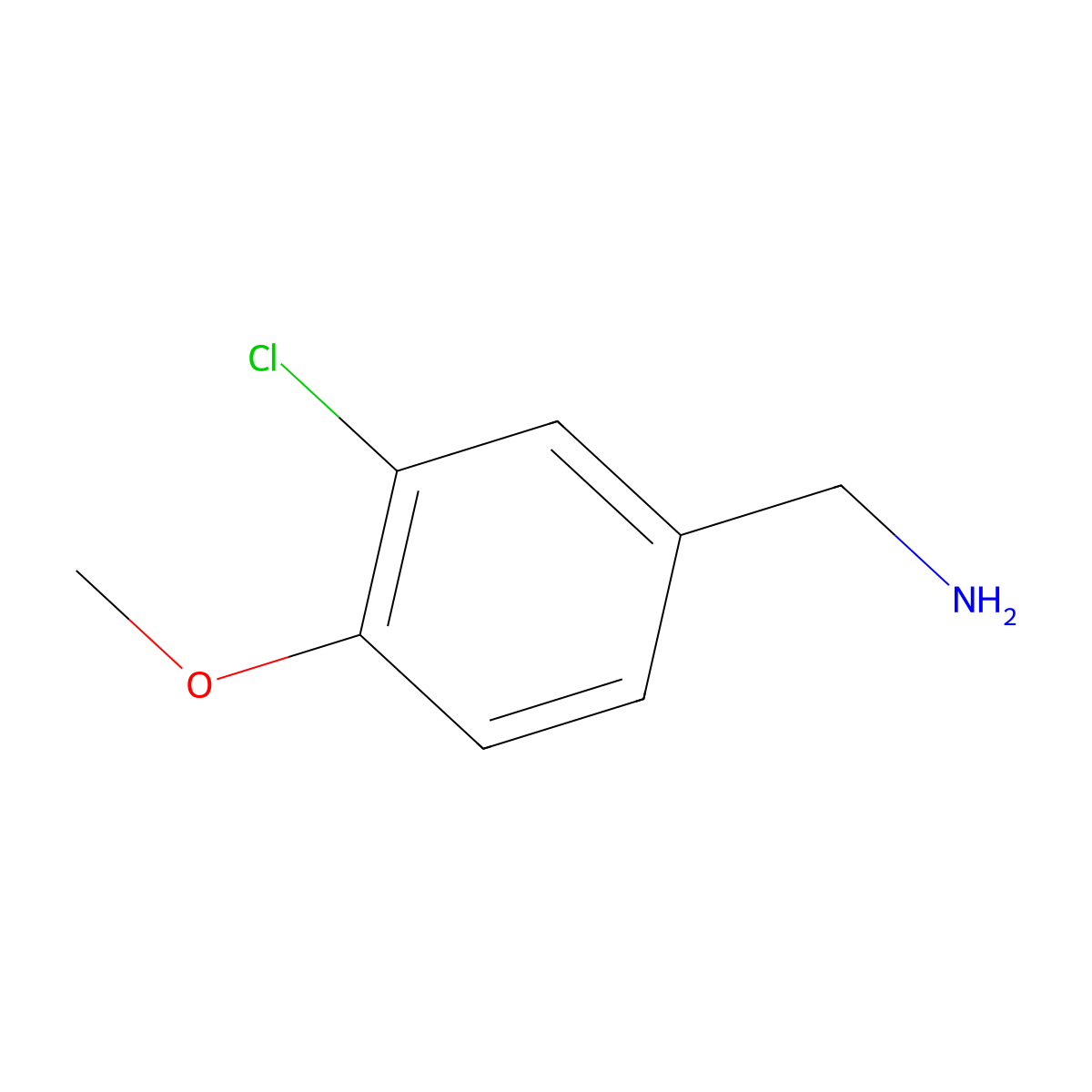 3-Chloro-4-methoxybenzylamine molecular structure, CAS 115514-77-7