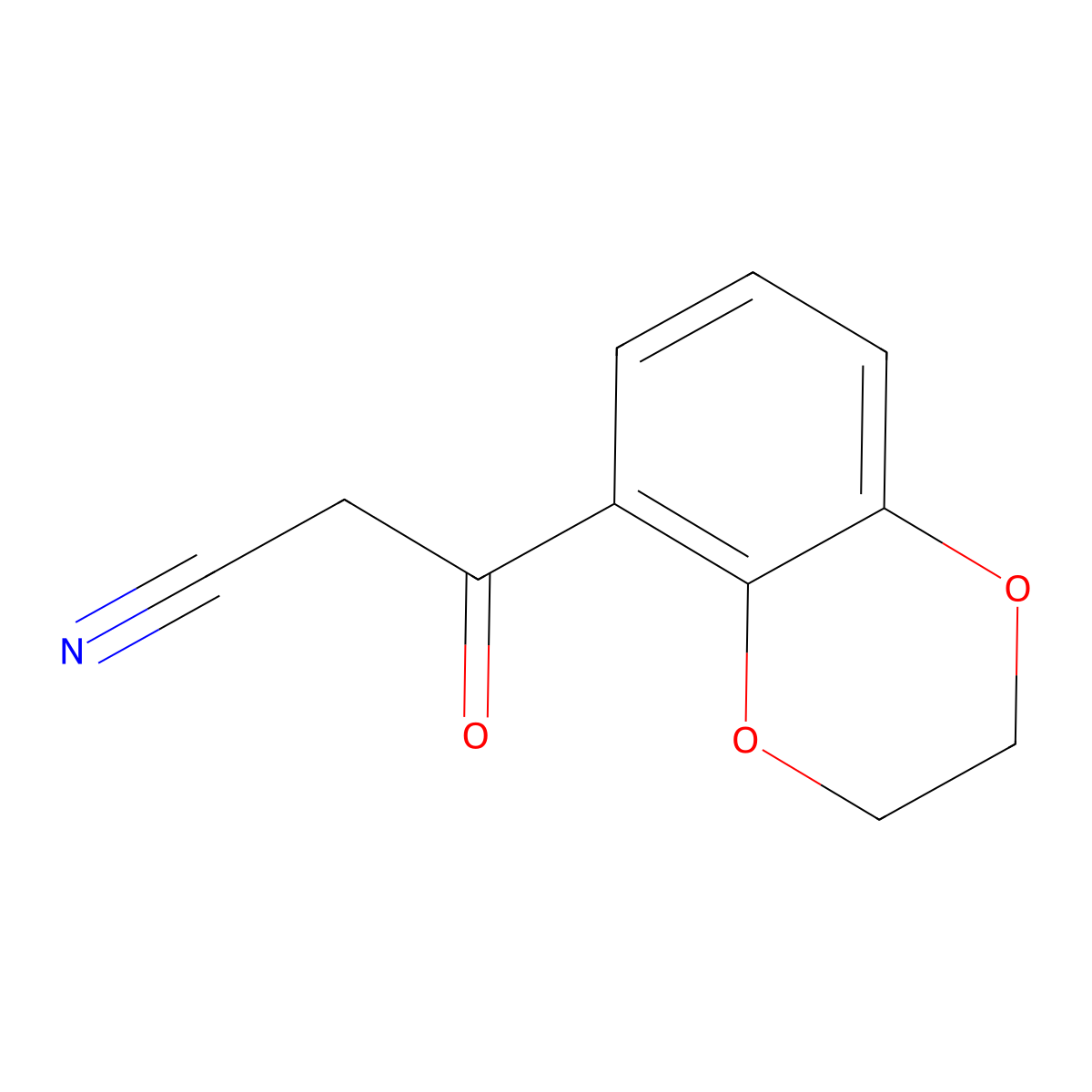 3-(2,3-Dihydro-1,4-benzodioxin-5-yl)-3-oxopropanenitrile molecular structure, CAS 1155140-22-9