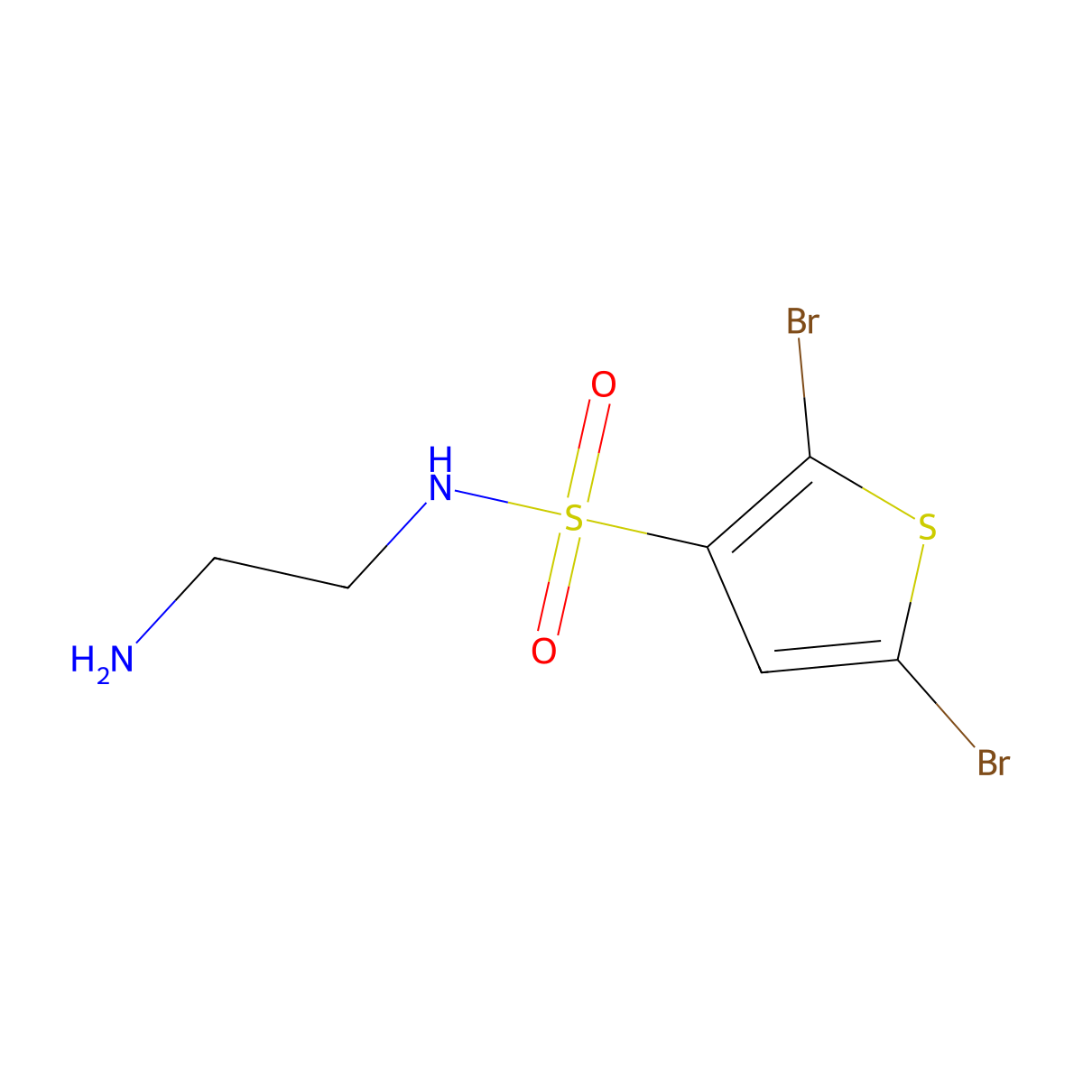 N-(2-aminoethyl)-2,5-dibromothiophene-3-sulfonamide molecular structure, CAS 1155140-37-6