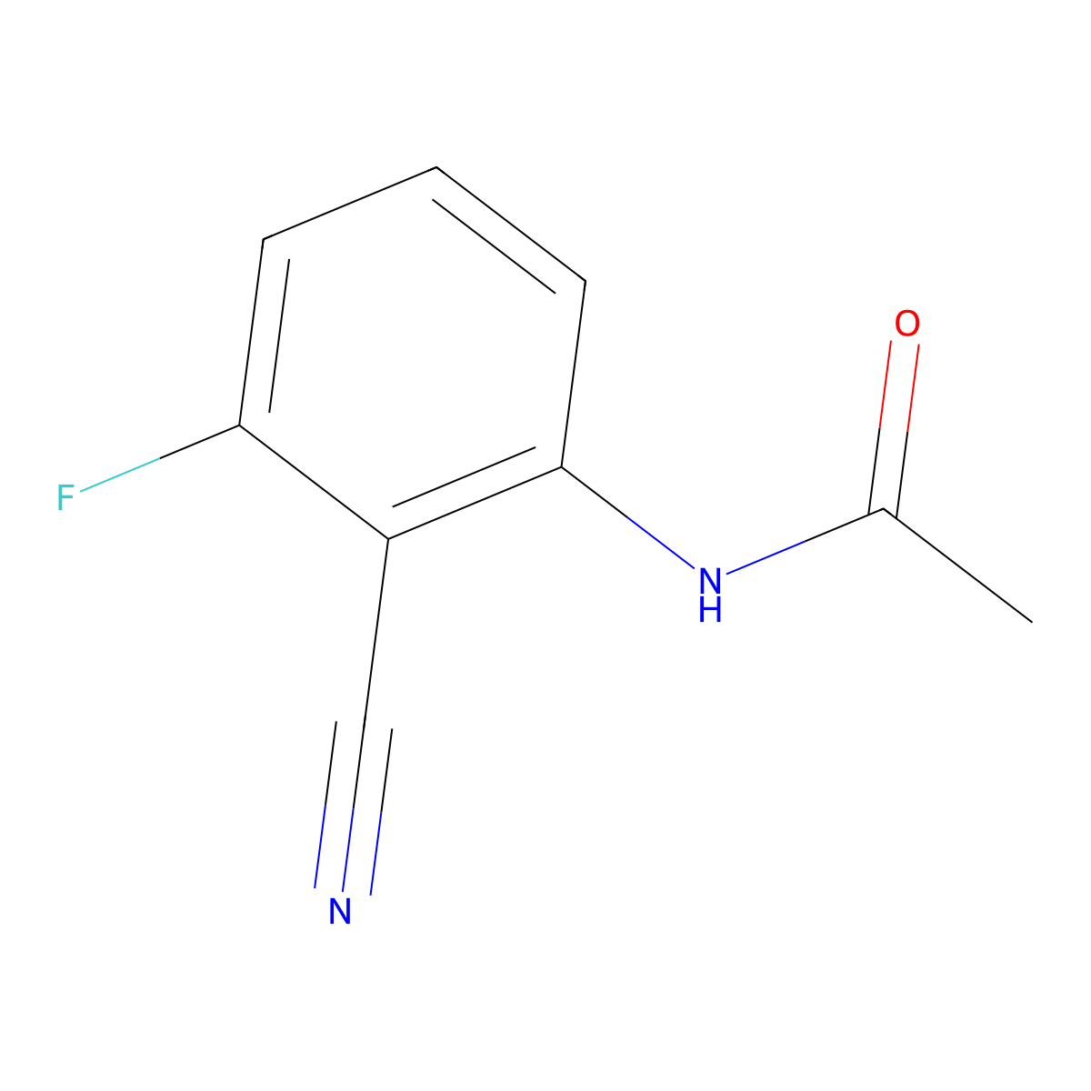 n-(2-Cyano-3-fluorophenyl)acetamide molecular structure, CAS 1155146-72-7