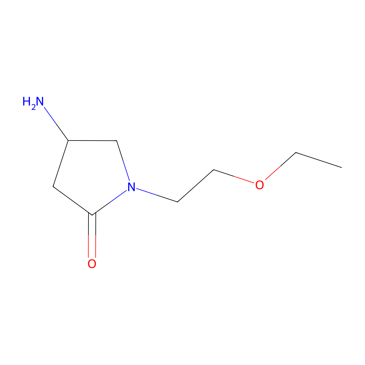 4-Amino-1-(2-ethoxyethyl)-2-pyrrolidinone molecular structure, CAS 1155146-91-0
