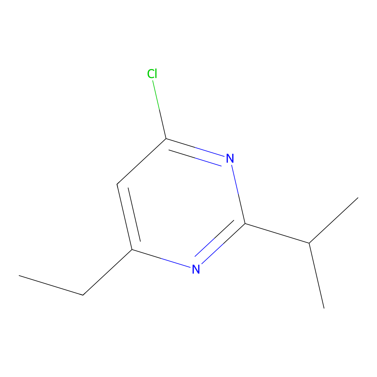 4-Chloro-6-ethyl-2-(propan-2-yl)pyrimidine molecular structure, CAS 1155151-74-8