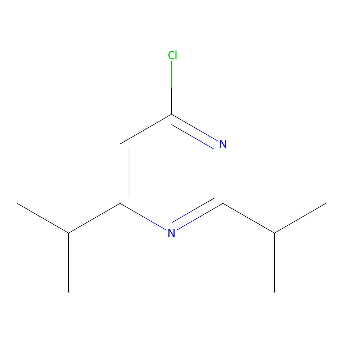 4-Chloro-2,6-bis(propan-2-yl)pyrimidine molecular structure, CAS 1155152-94-5