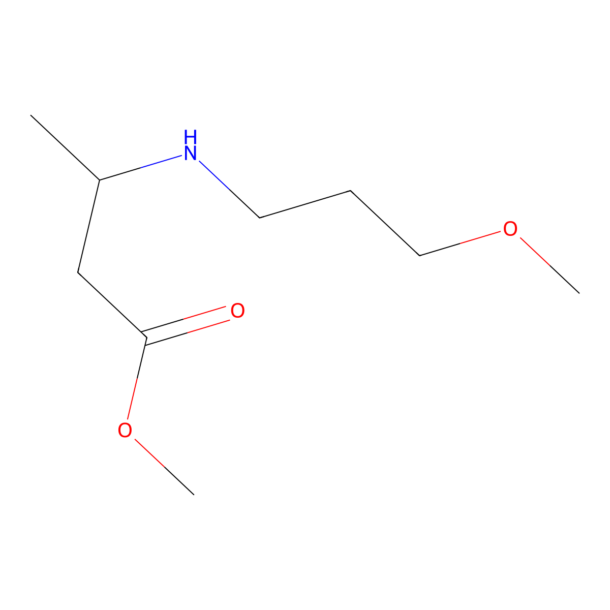 Methyl 3-[(3-methoxypropyl)amino]butanoate molecular structure, CAS 1155154-80-5