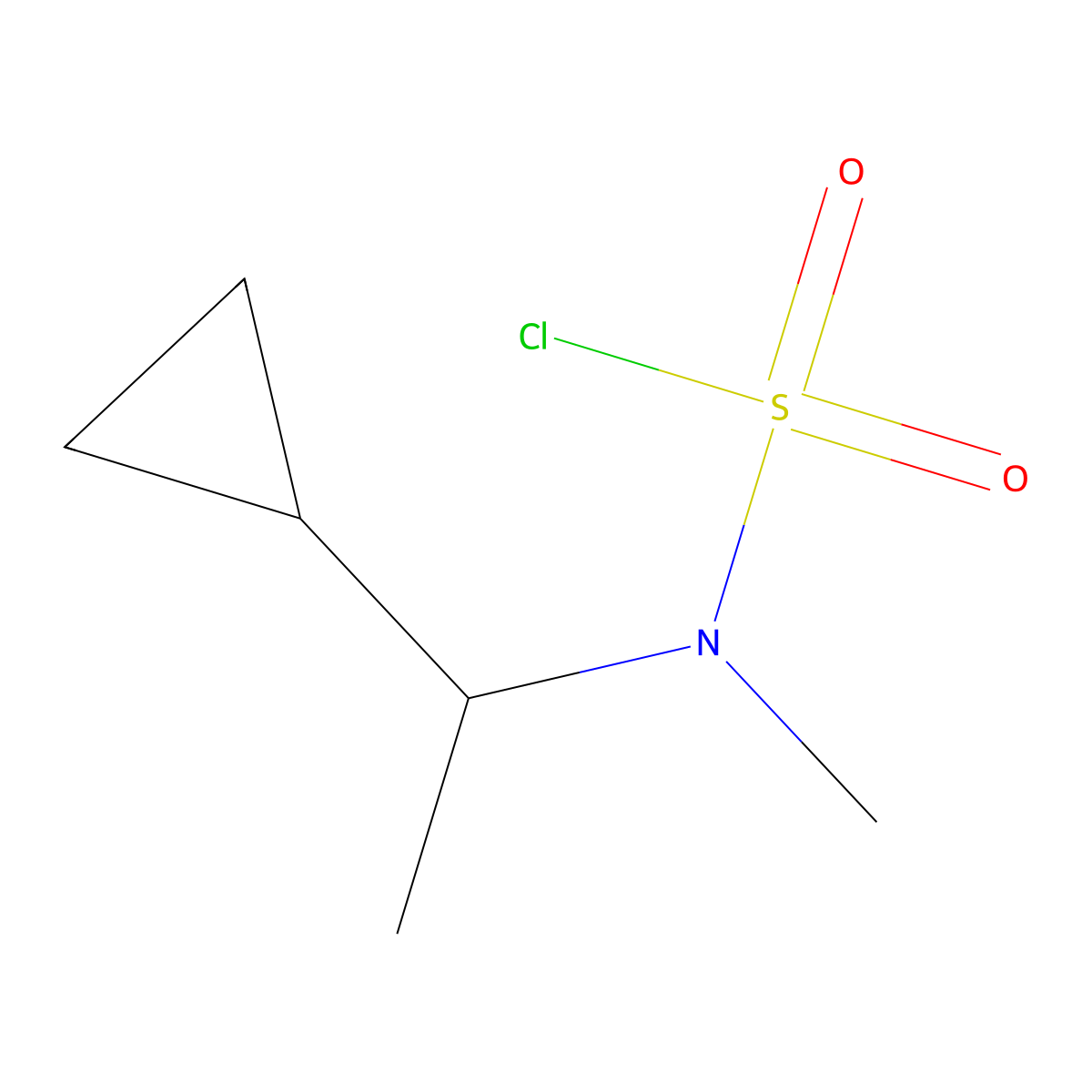 N-(1-cyclopropylethyl)-N-methylsulfamoyl chloride molecular structure, CAS 1155156-49-2